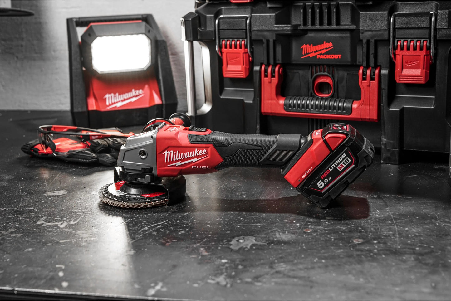 Esmoladora angular M18 de 125mm Fuel ONE-KEY amb maletí Milwaukee M18 ONEFSAG125XB-0X