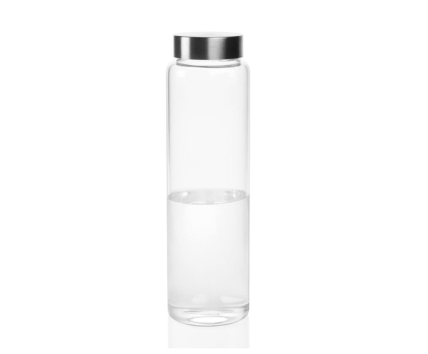 Ampolla de vidre amb tapa d’acer inoxidable 1L Andrea House