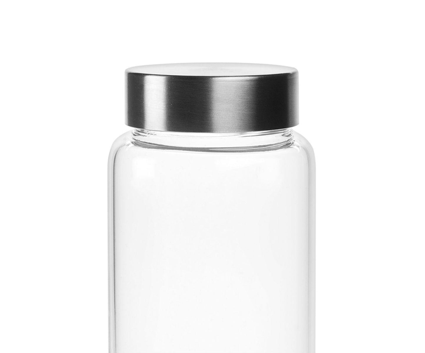 Ampolla de vidre amb tapa d’acer inoxidable 1L Andrea House