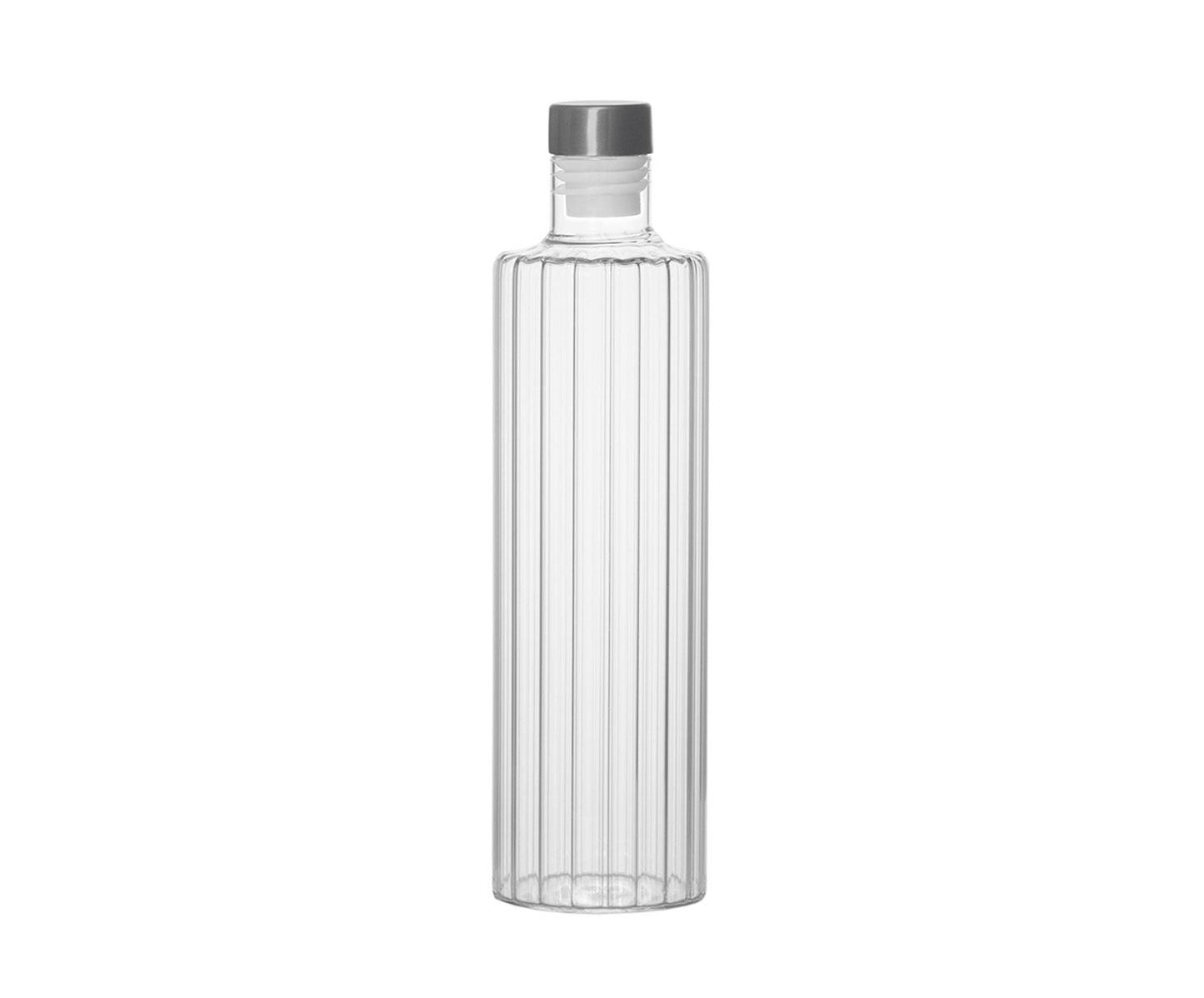 Ampolla de vidre amb tap d’acer inoxidable 1L Andrea House