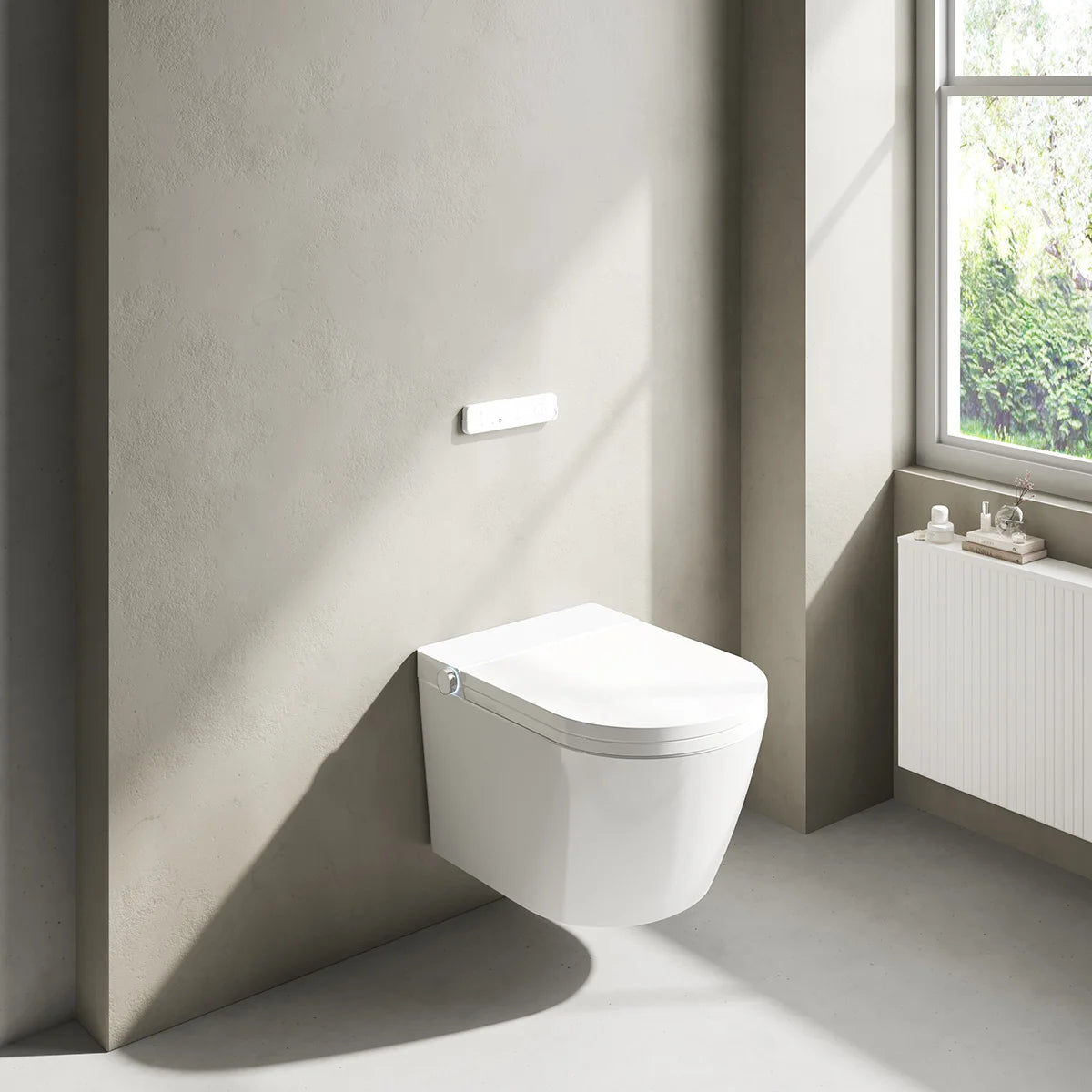 Inodor japonès amb Smart Cleaning Mizubath Rada suspès blanc