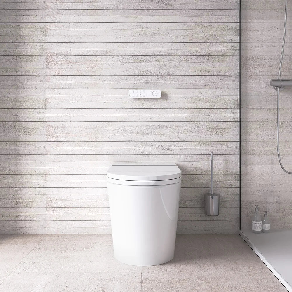 Inodor japonès amb Smart Cleaning Mizubath Rada de terra blanc