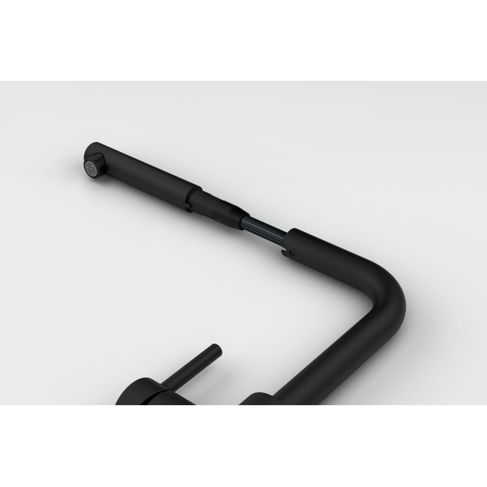Aixeta de cuina extraïble Lina L Pull Out negra mat Franke 115.0712.435