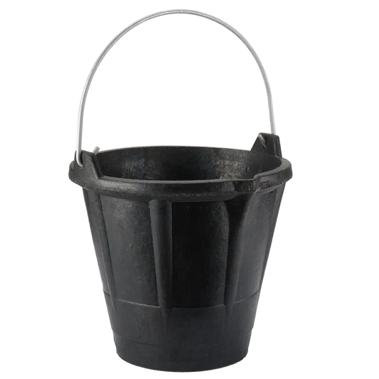 Galleda de cautxú industrial de 12L amb nansa metàl·lica Bellota BKCIND12BM