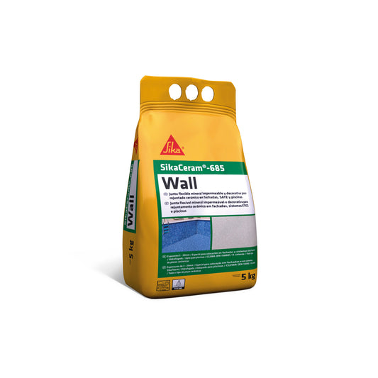 Morter mineral per a rejuntat ceràmic en façanes, SATE i piscines SikaCeram-685 Wall 5kg Sika