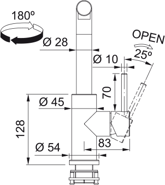 Aixeta de cuina Glenda Pull Out d’acer inoxidable Franke 115.0706.986
