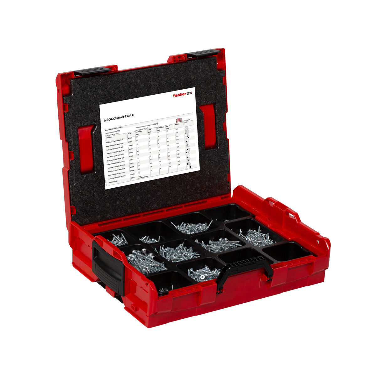 Kit PowerFast II L-BOXX 102 1.800 cargols + set ProfiBit de 10 unitats Fischer