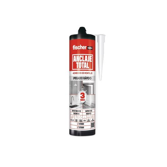 Adhesiu de muntatge d’enganxament ràpid Ancoratge Total Fischer 290ml