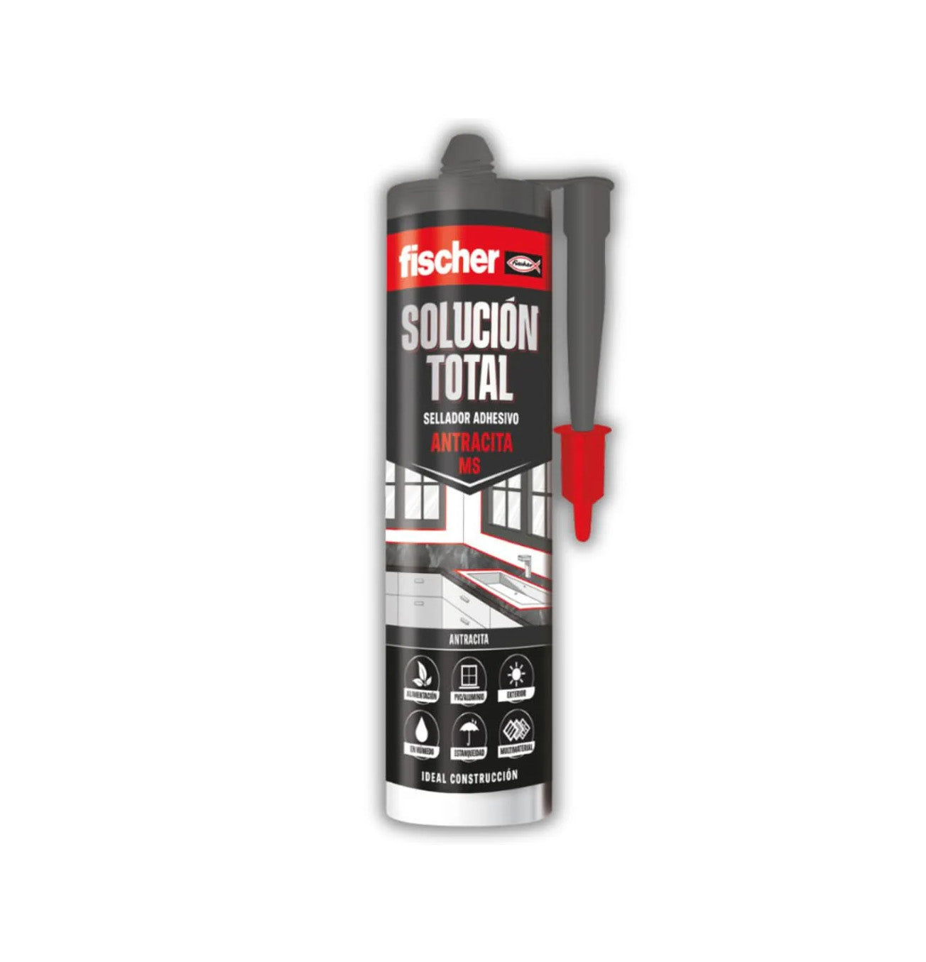 Cartutx de segellant adhesiu MS Solució Total 290 ml Fischer