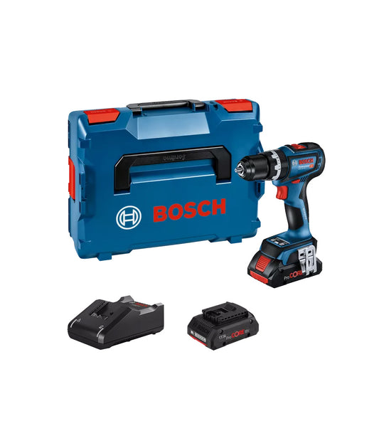 Trepant percutor 18 V amb 2 bateries de 4 Ah + carregador + maletí Bosch GSB 18V-90 C