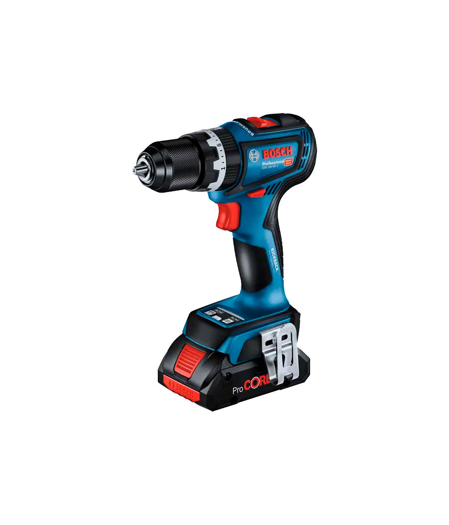 Trepant percutor 18 V amb 2 bateries de 4 Ah + carregador + maletí Bosch GSB 18V-90 C