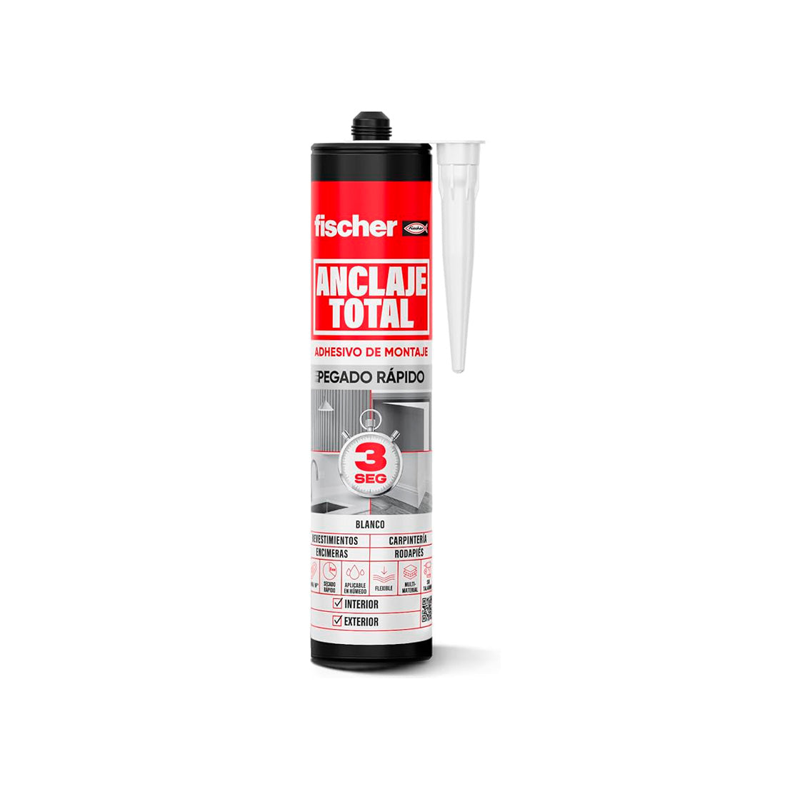 Adhesiu de muntatge d’enganxament ràpid Ancoratge Total Fischer 290ml