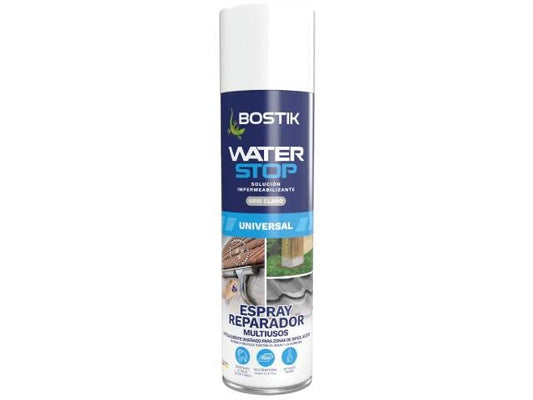 BOSTIK Waterstop Esprai Reparador Multiús Gris – Esprai Impermeabilitzant 500 ml