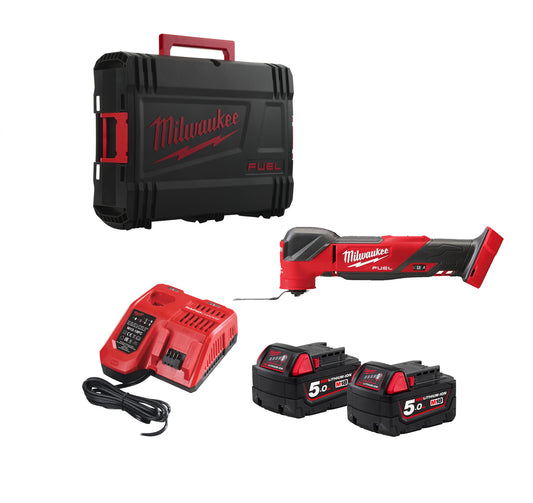 Multieina M18 Fuel amb 2bat 5Ah + carregador + maletí Milwaukee M18 FMT-502X