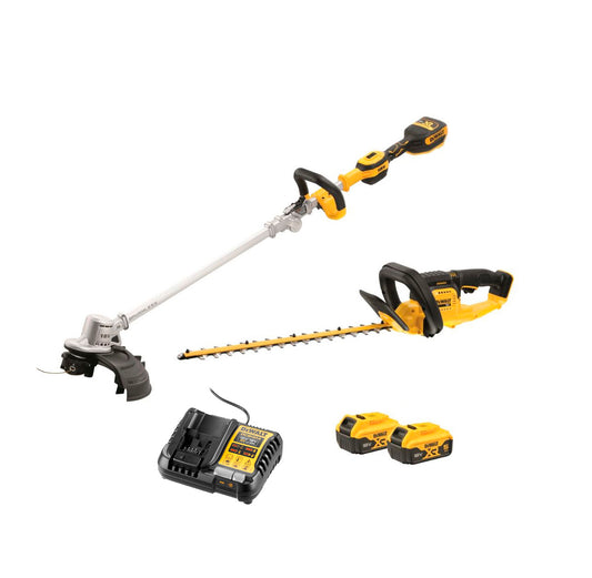 Set combinat: tallabardisses DCMHT563 + desbrossadora DCMST561 + 2 bateries de 5ah 18V + carregador Dewalt DCMST561HT