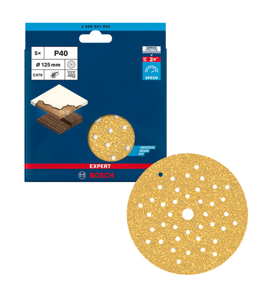 Disc de vidre Expert C470 125mm per a polidores orbitals 5uds Bosch