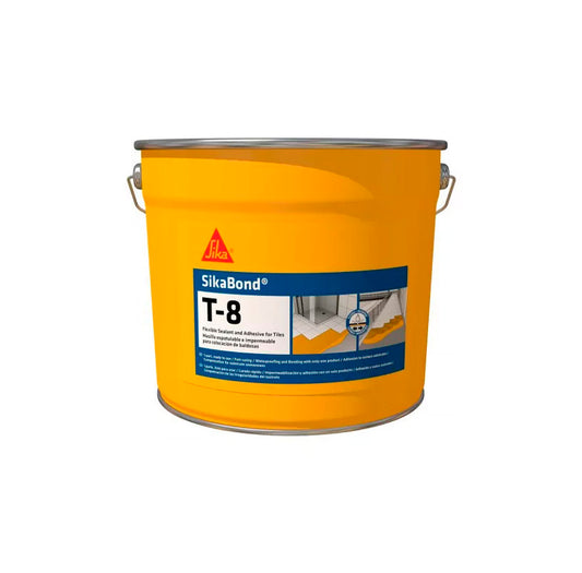 Adhesiu elàstic i impermeable per a l’enganxament de rajoles 10 L SikaBond T-8