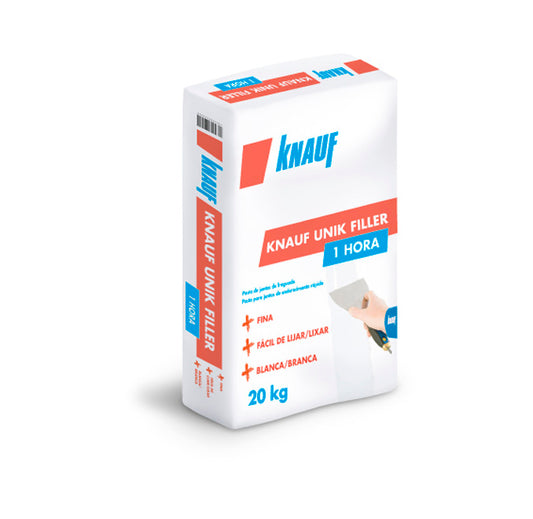 Sac de pasta de juntes de fraguat ràpid 20kg Knauf Unik Filler 1h