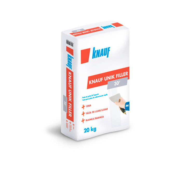 Sac de pasta de juntes de fraguat ràpid 20kg Knauf Unik Filler 30min