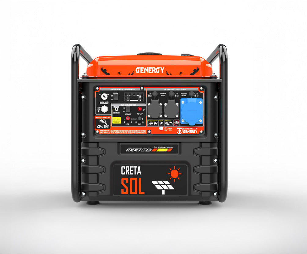 Generador inversor 7500 W 230 V 459 cc de 4 temps CRETA SOL Genergy