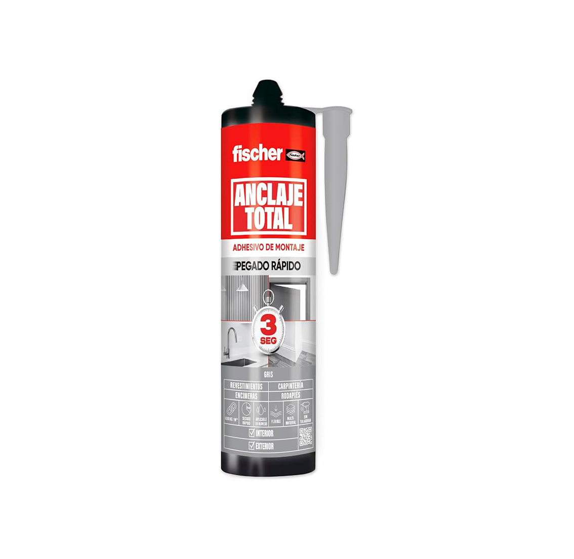 Adhesiu de muntatge d’enganxament ràpid Ancoratge Total Fischer 290ml