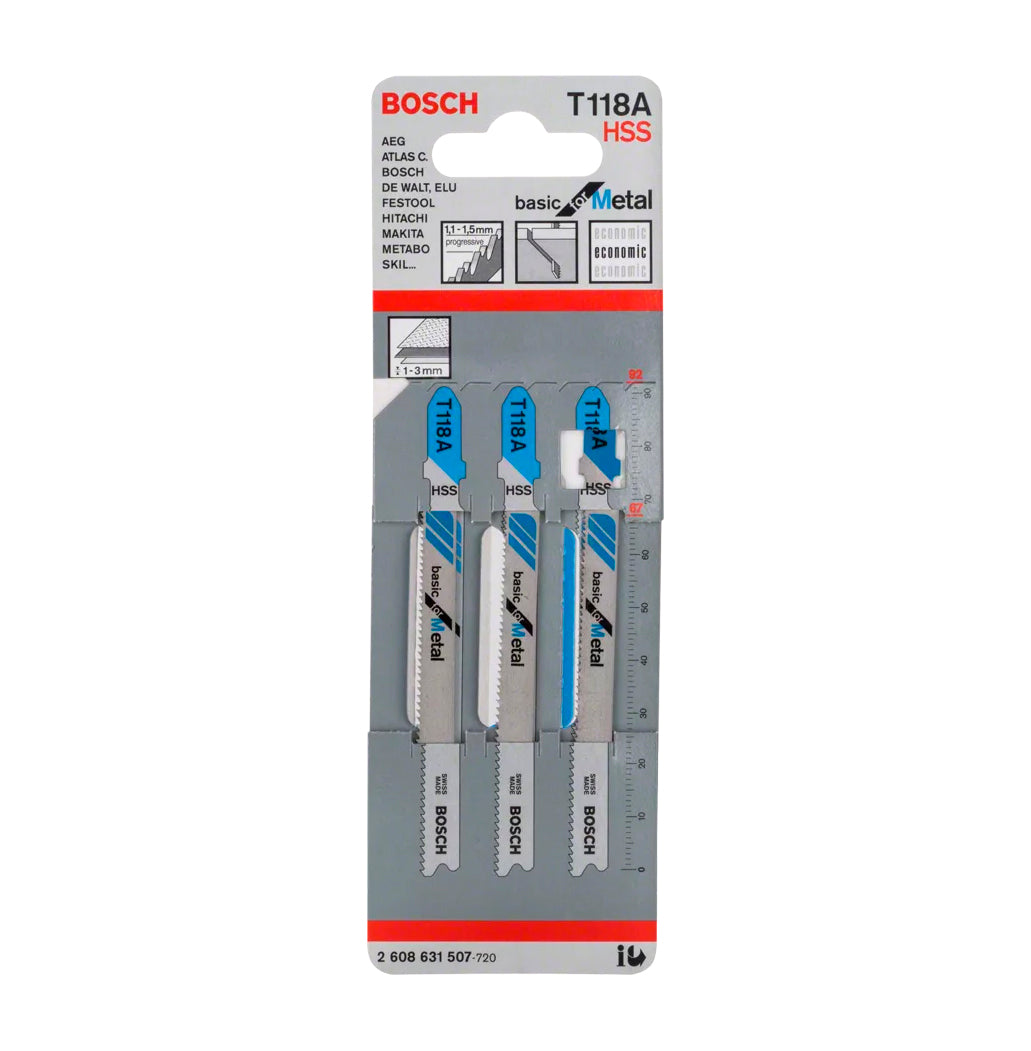 Fulla de serra de calar de 92mm T 118 A 3uds Bosch