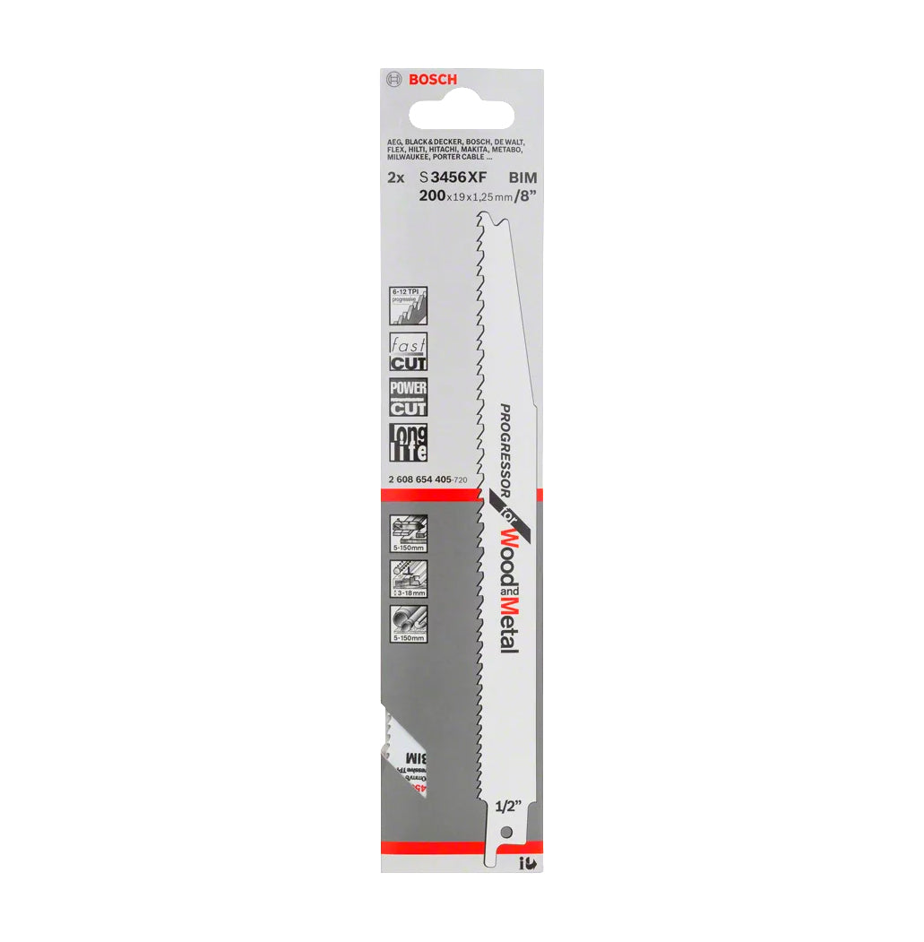 Fulla de serra de sabre 150mm S 3456 XF 2uds Bosch