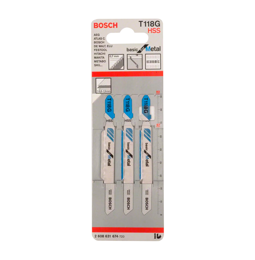 Fulla de serra de calar de 92mm T 118 G 3uds Bosch