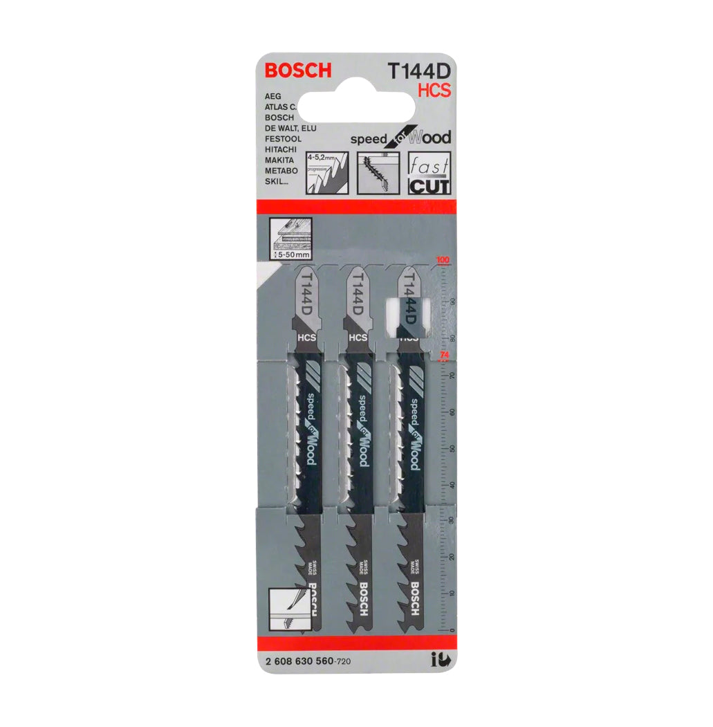 Fulla de serra de calar de 100mm T 144 D 3uds Bosch