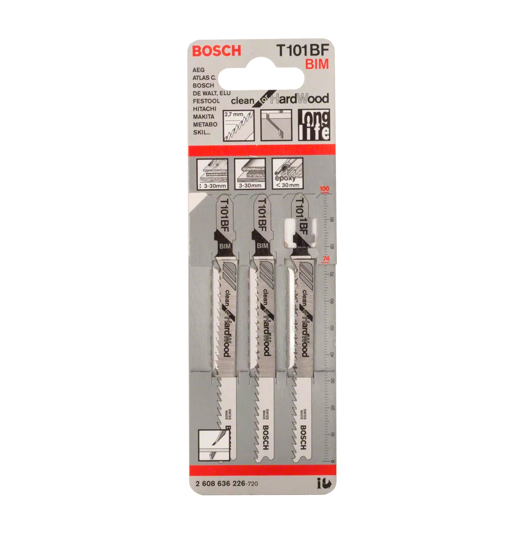 Fulla de serra de calar de 100mm T 101 BF 3uds Bosch