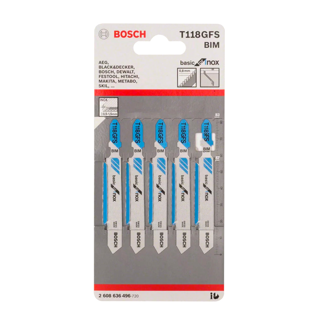Fulla de serra de calar de 83mm T 118 GFS 5uds Bosch