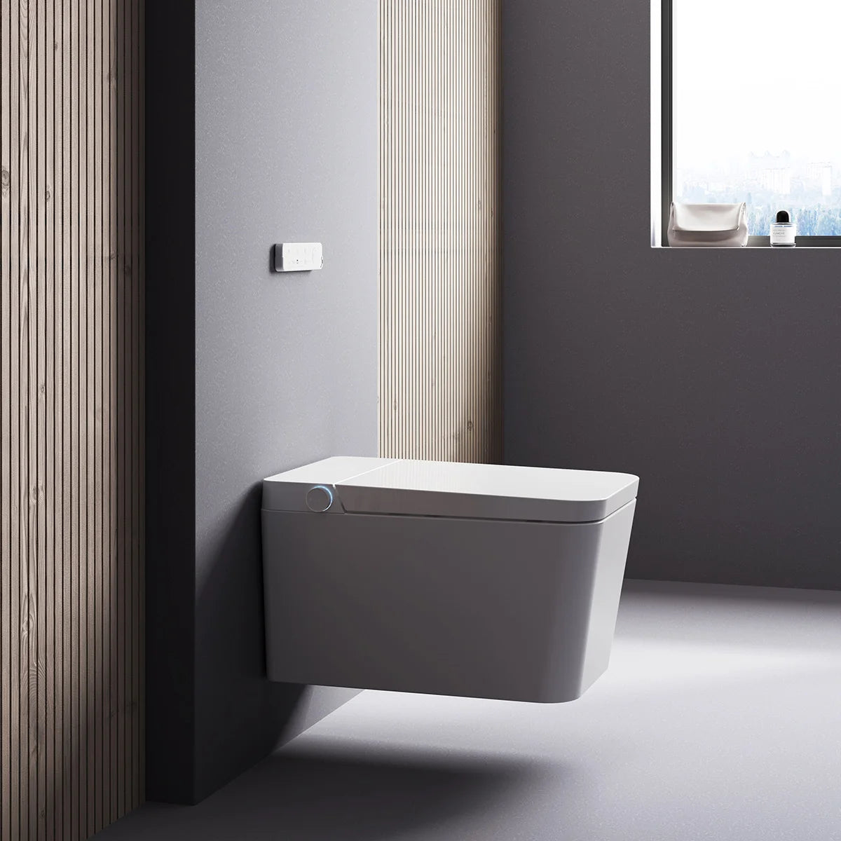 Inodor japonès amb Smart Cleaning Mizubath Isla suspès blanc