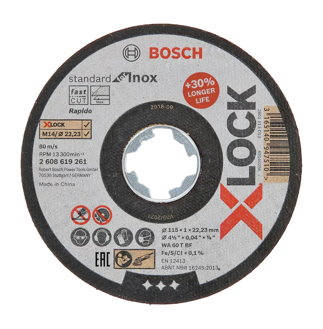 Disc de tall Standard Inox amb X-LOCK Bosch