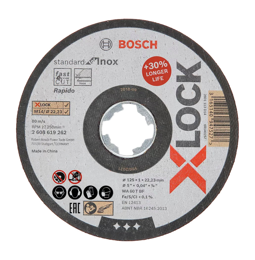 Disc de tall Standard Inox amb X-LOCK Bosch