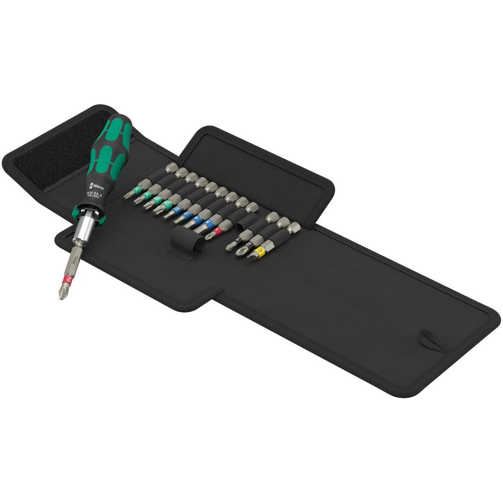 Joc de 14 peces de tornavisos de carraca Kraftform Kompakt 838 RA S Set 1 Wera