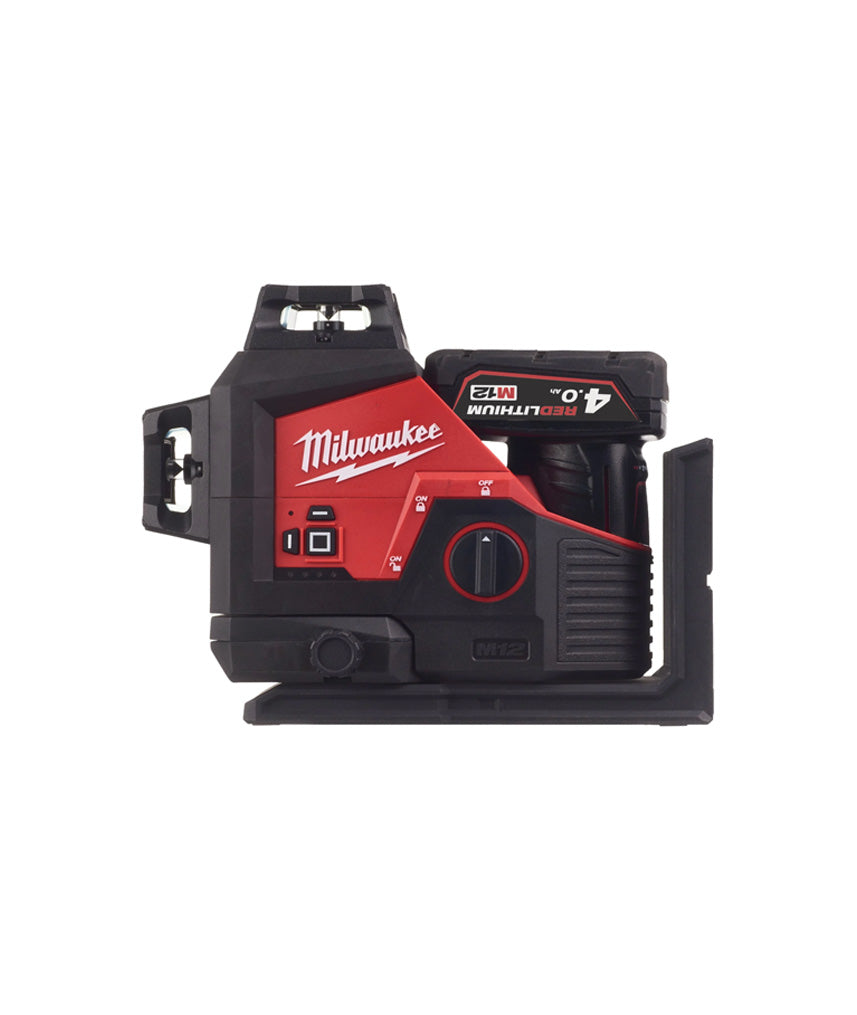 Nivell làser de 3 línies verd M12 amb bateria + carregador + maletí Milwaukee M123PL-401C