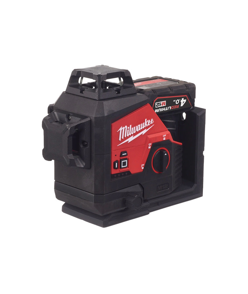 Nivell làser de 3 línies verd M12 amb bateria + carregador + maletí Milwaukee M123PL-401C