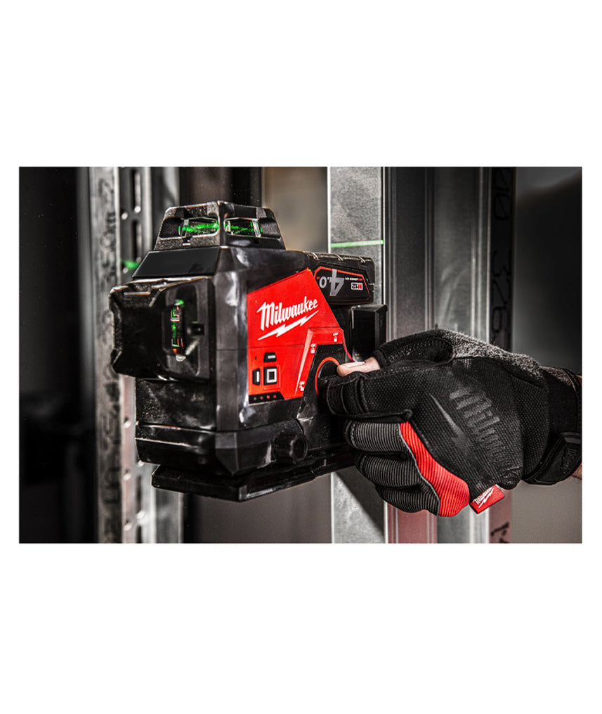 Nivell làser de 3 línies verd M12 amb bateria + carregador + maletí Milwaukee M123PL-401C