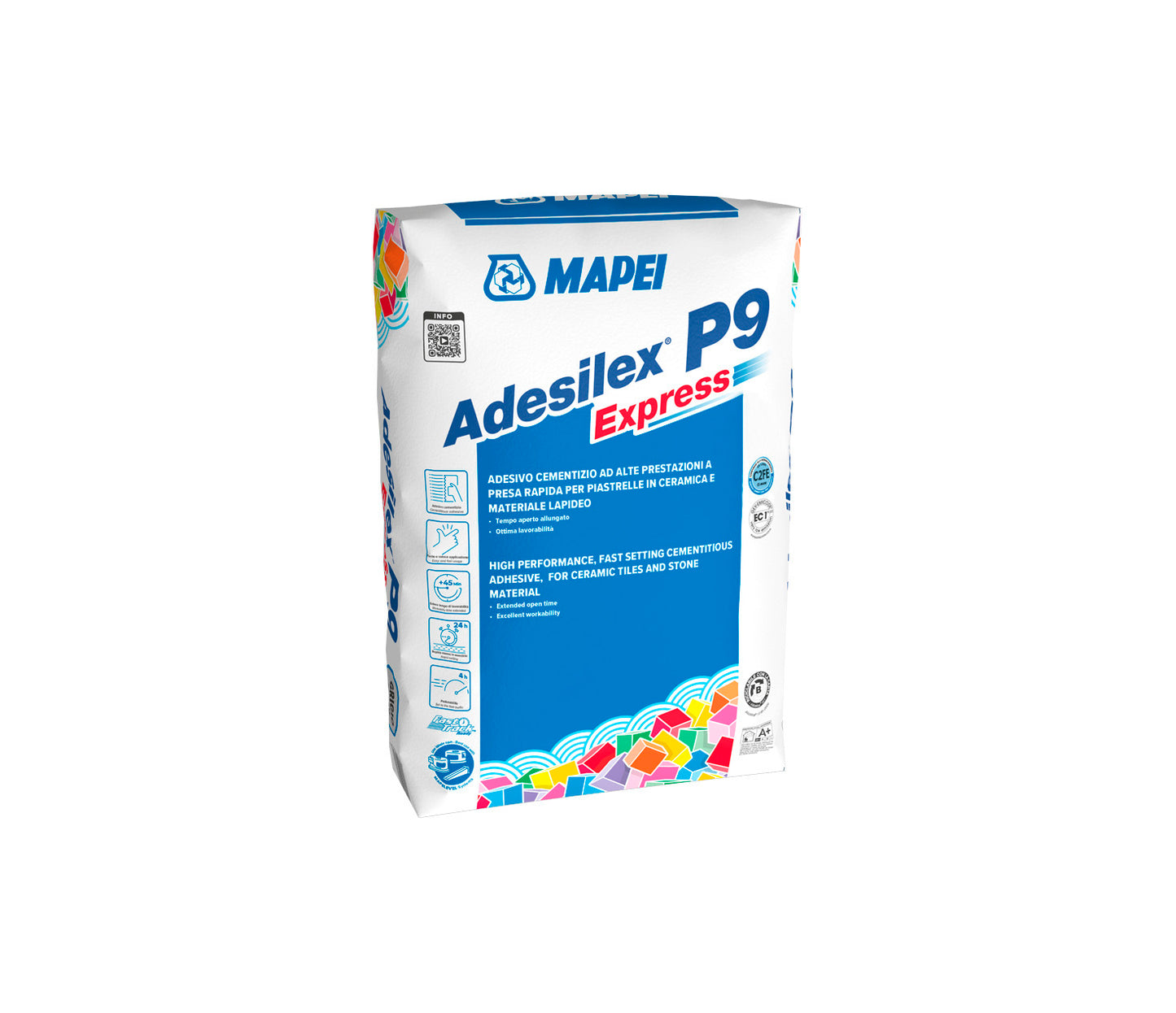 Saca de ciment cola Adesilex P9 Express 20kg blanc Mapei