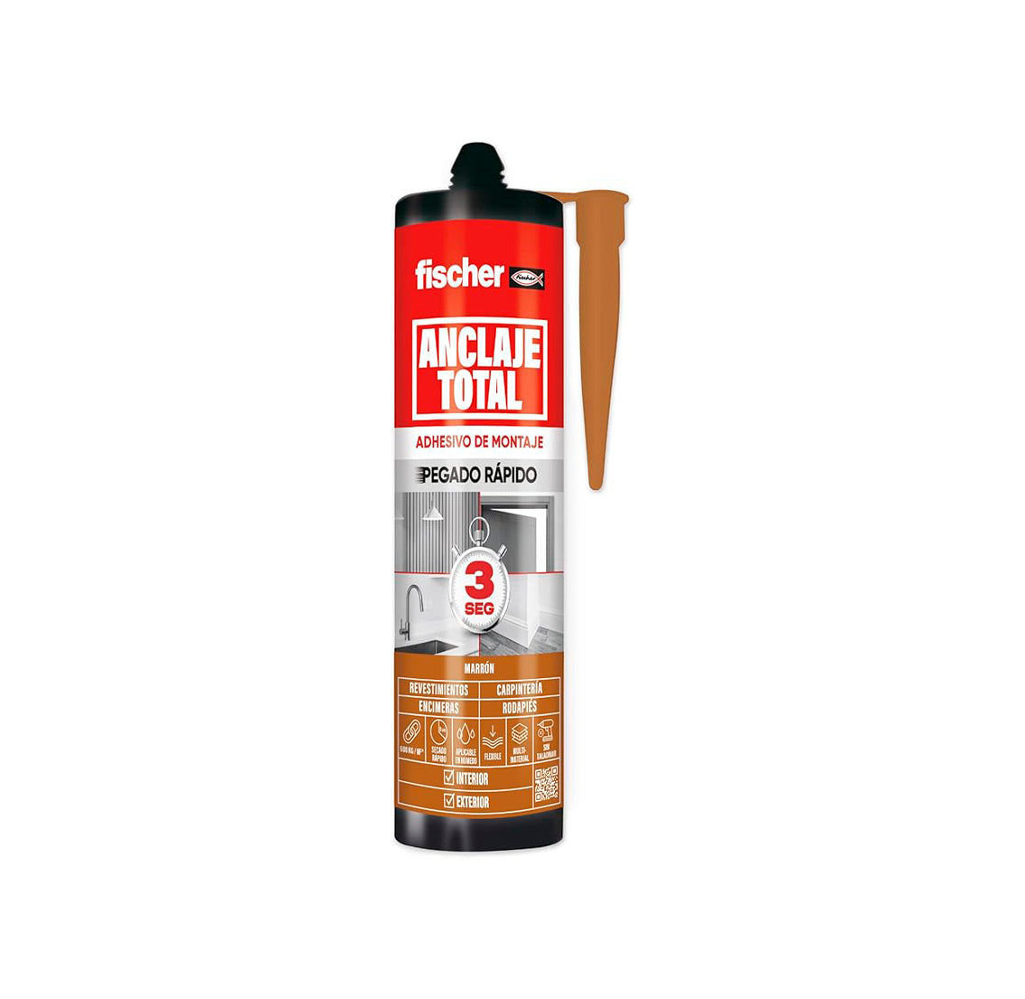 Adhesiu de muntatge d’enganxament ràpid Ancoratge Total Fischer 290ml