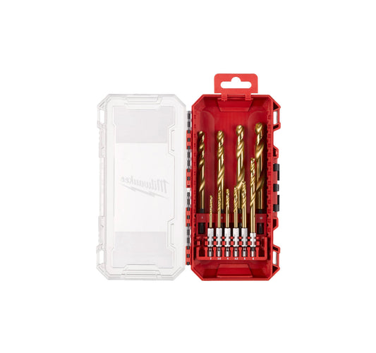 Estoig de 10 broques SHOCKWAVE HSS-G TIN RED HEX Milwaukee