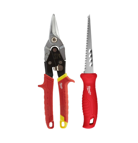 Kit per a placa de guix amb tisora talla-xapes i xerrac Milwaukee