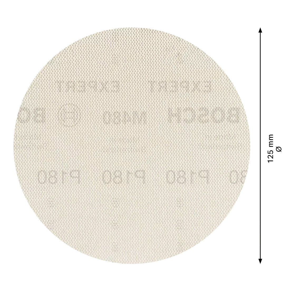 Malla de paper de vidre EXPERT M480 de 125 mm, gra 180, per a polidores orbitals, 5 unitats Bosch