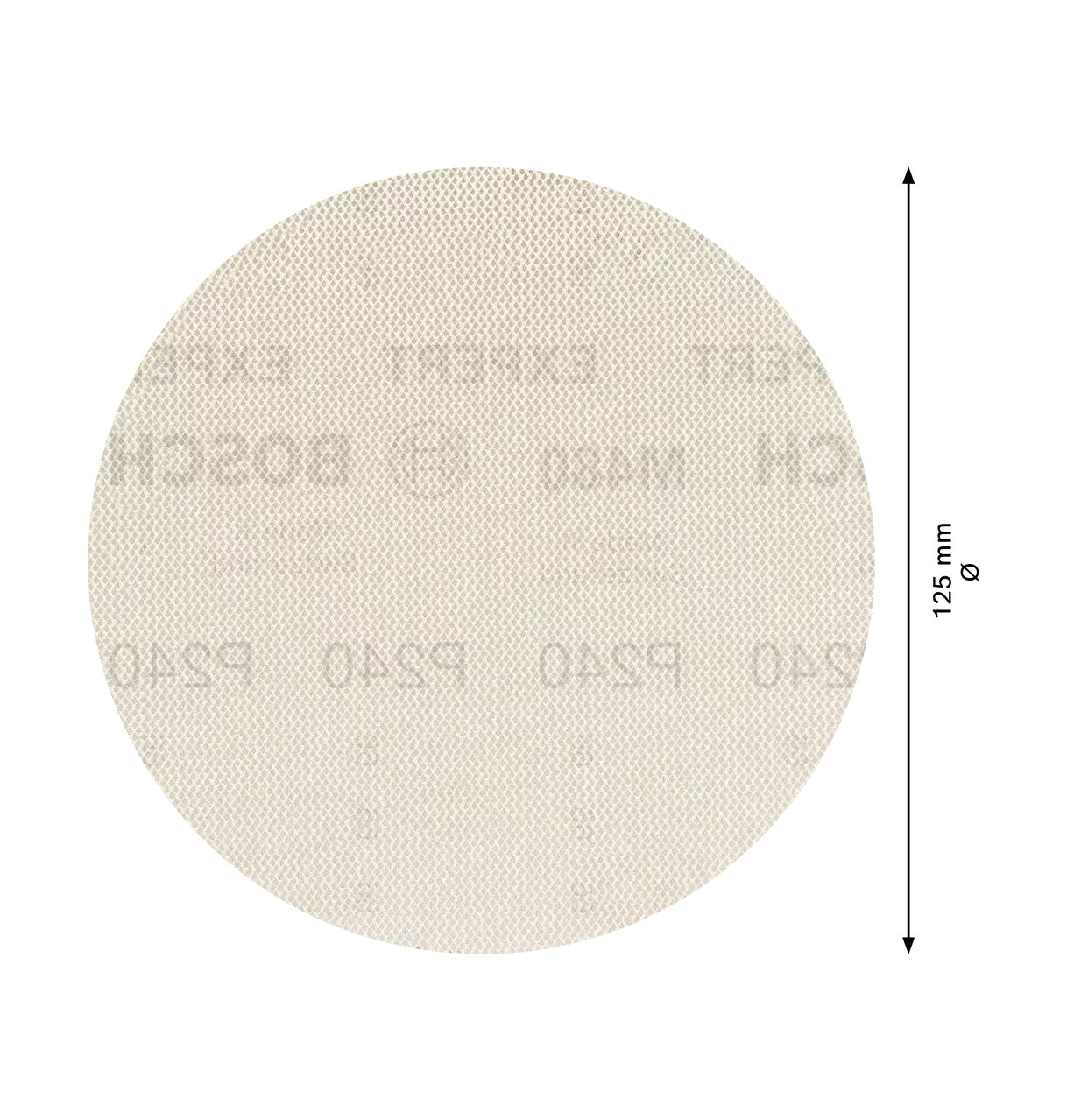 Malla de paper de vidre EXPERT M480 de 125 mm, gra 240, per a polidores orbitals, 5 unitats Bosch