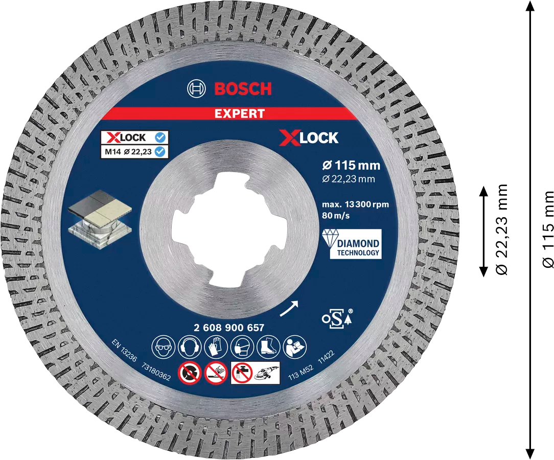 Disc de diamant 115mm Expert Hard Ceramic Bosch