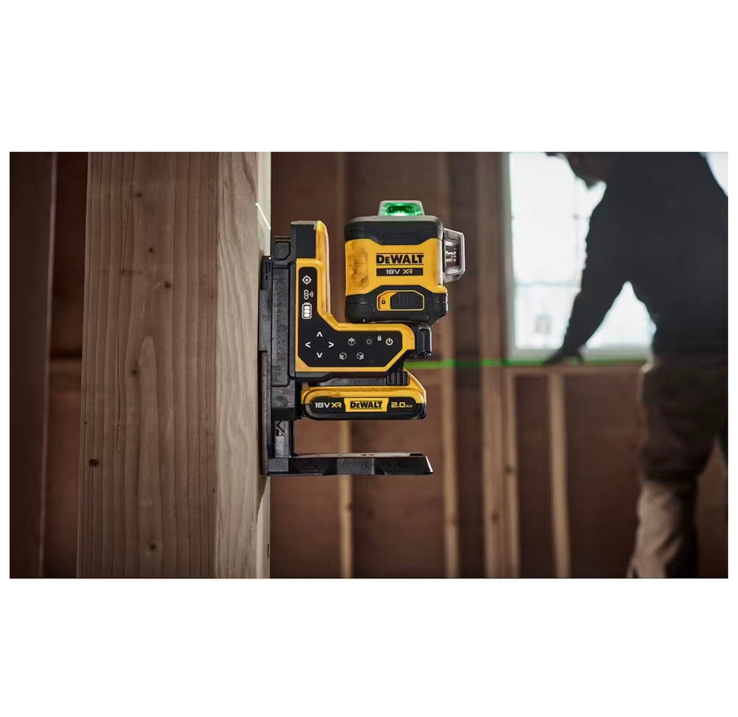 Nivell làser autonivellant verd amb comandament a distància, 3 línies de 360º XR 18V Dewalt DCLE34035B
