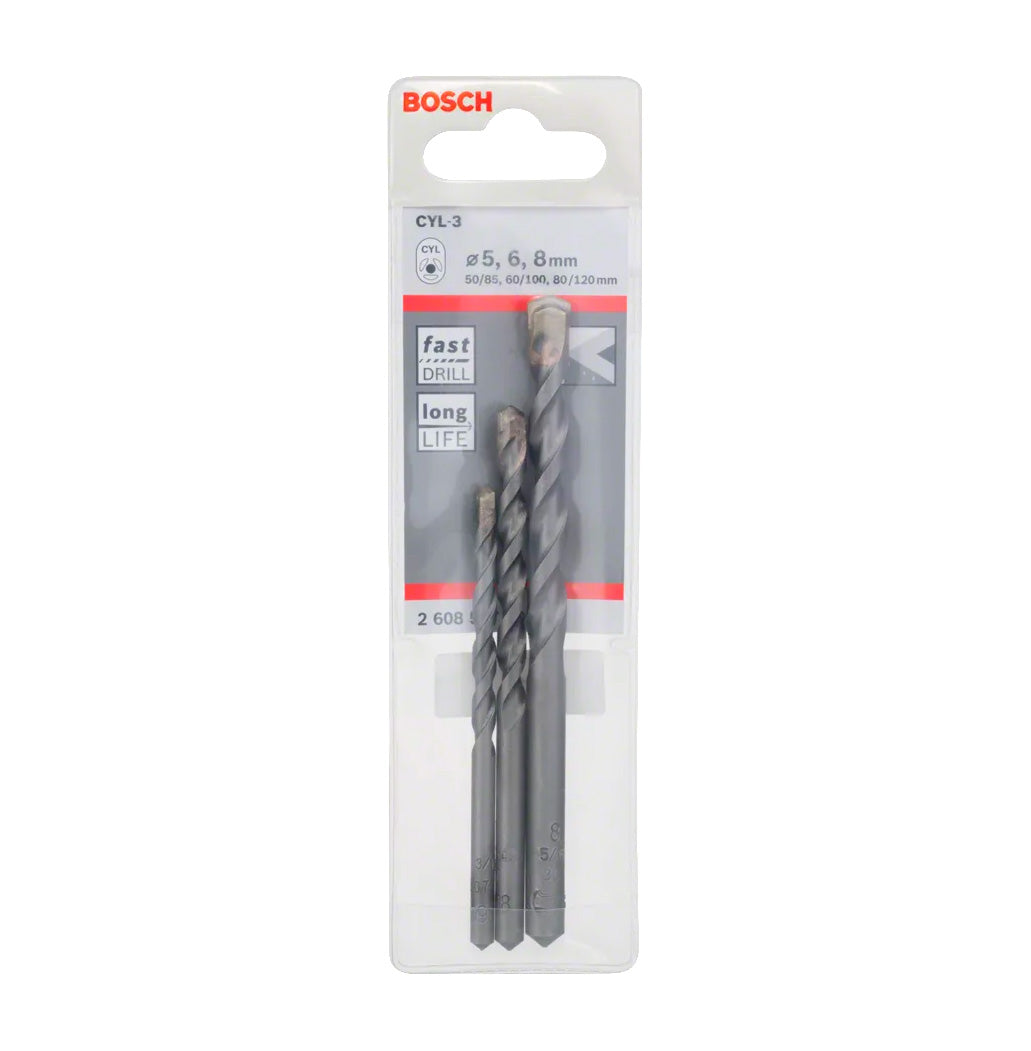 Joc de 3 broques per a formigó CYL-3 5/6/8mm Bosch