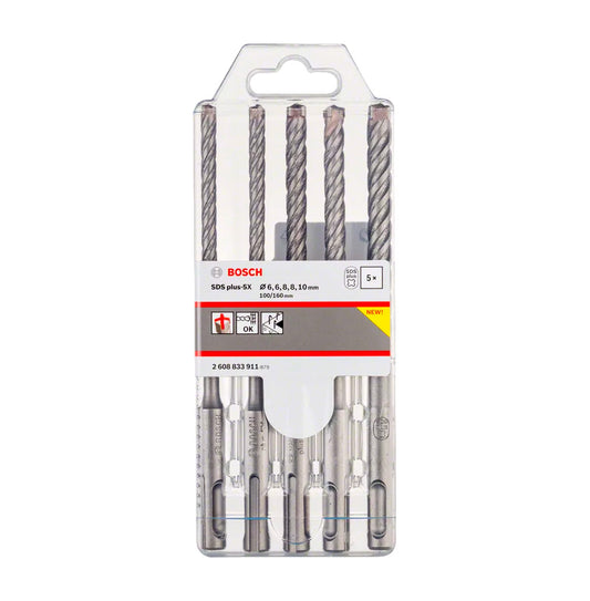 Joc de 5 broques SDS Plus-5X 6/6/8/8/10mm Bosch