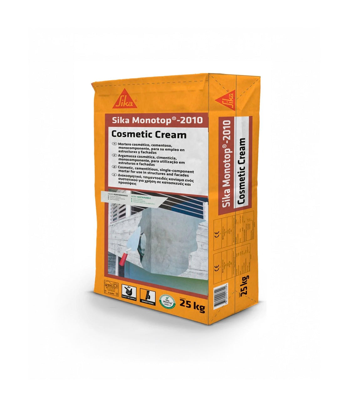 Morter de reparació cosmètic de 25 kg Sika MonoTop-2010 Cosmetic Cream
