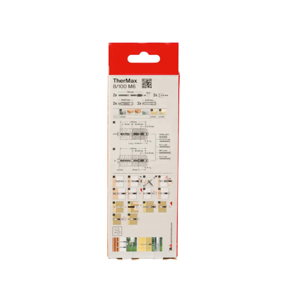 Caixa 2 u. Ancoratges per a façanes amb aïllant tèrmic TherMax 8/100 M6 Fischer